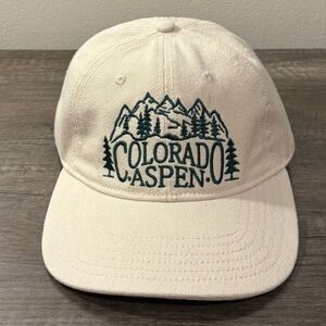 NWOT Vintage “Aspen-Colorado” Hat- Cream/Green, OSFA